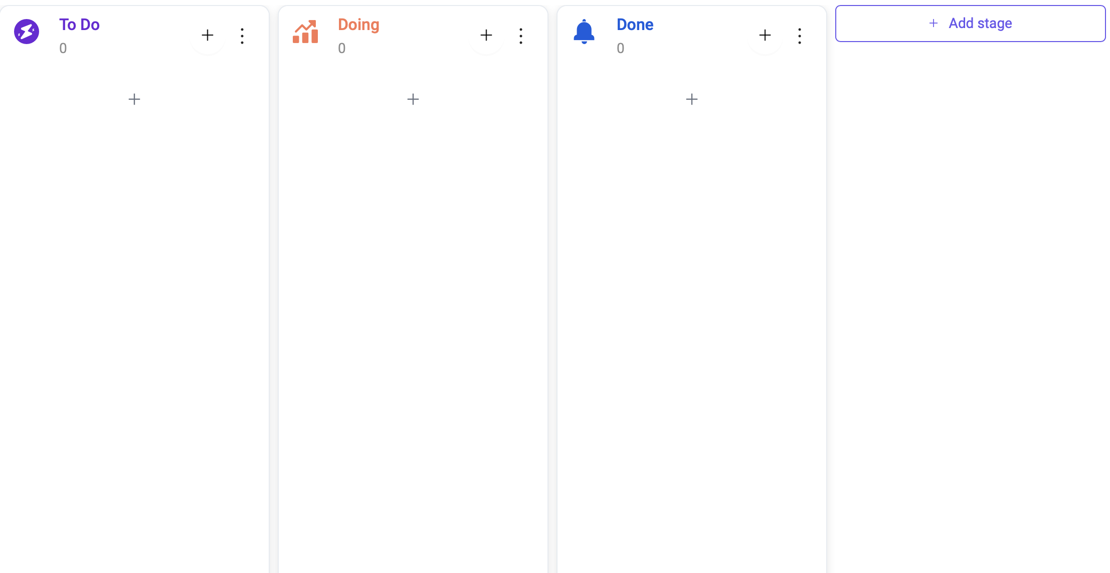 Kanban board to do doing done